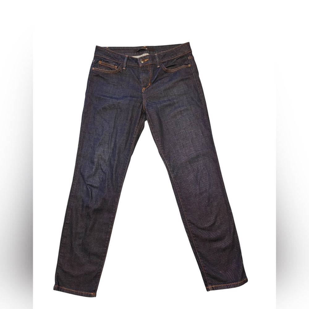 Joe's Women's straight-leg Dark indigo denim Mid-rise Jeans Size 28